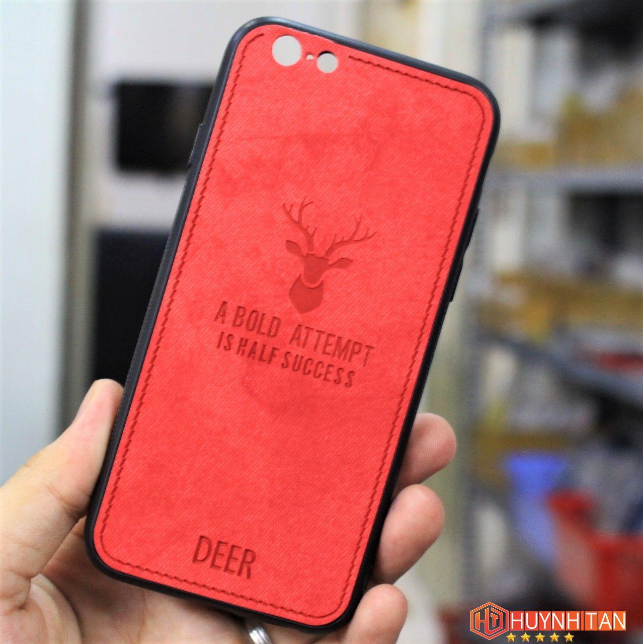 [HCM]Ốp lưng iPhone 6 / iPhone 6 Plus Vân da khắc hình nai 3D ver2