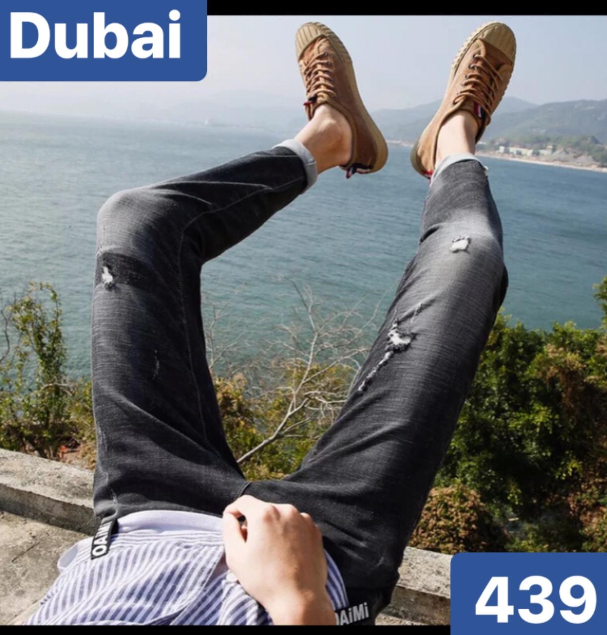 QUẦN JEAN NAM CHẤT BÒ XÁM SOÁI KA BIỂN CARIBE DB-539 CAO CẤP - DUBAI FASHION