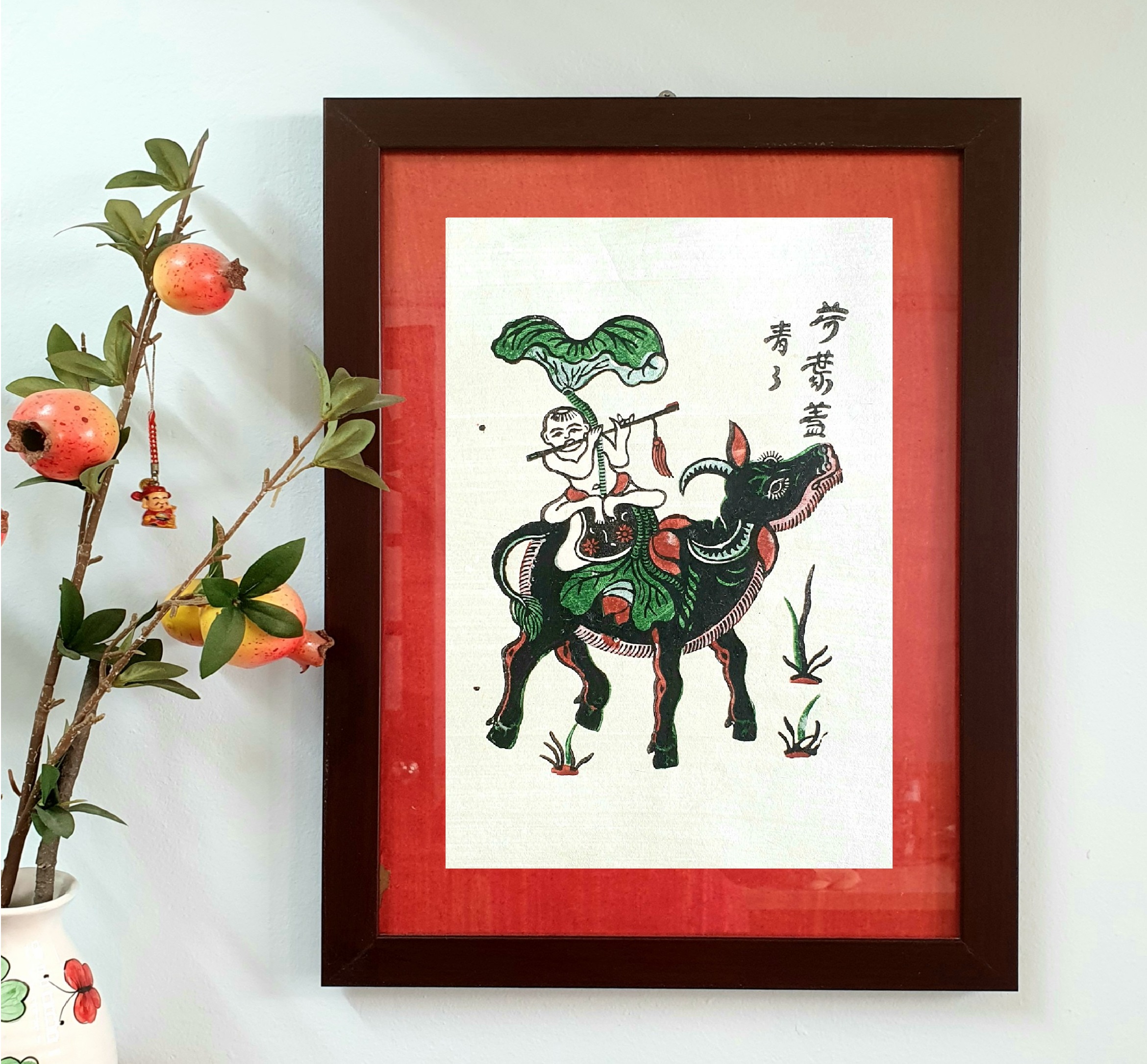Chăn trâu thổi sáo - Tranh dân gian Đông Hồ