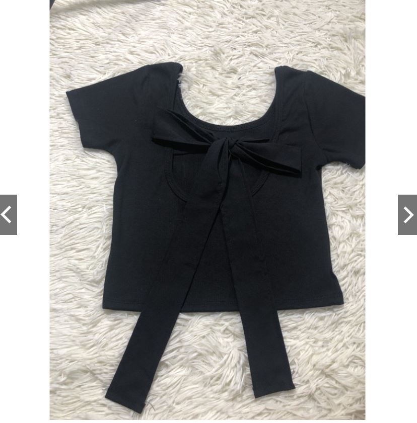 Áo cổ vuông thắt nơ sau lưng