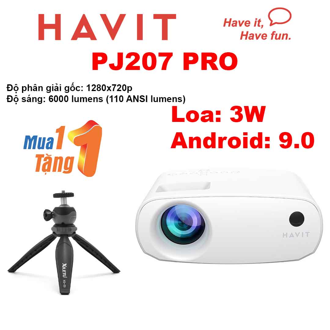 Mini Proyector Android TV Wi-fi HAVIT Pj207 Pro / Full HD1080p