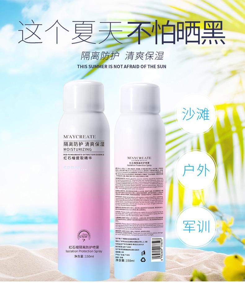 [HCM]Xịt Chống Nắng Trắng Da Maycreate 150ml Spf35