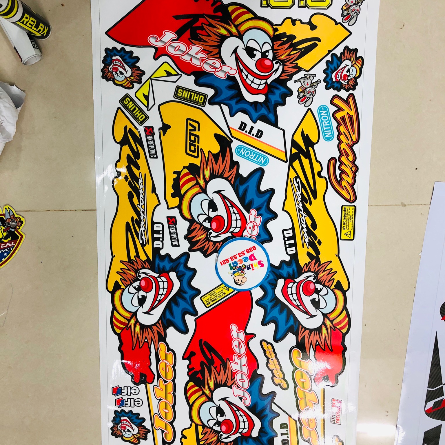 Tem rời ex 150 Joker đỏ đen