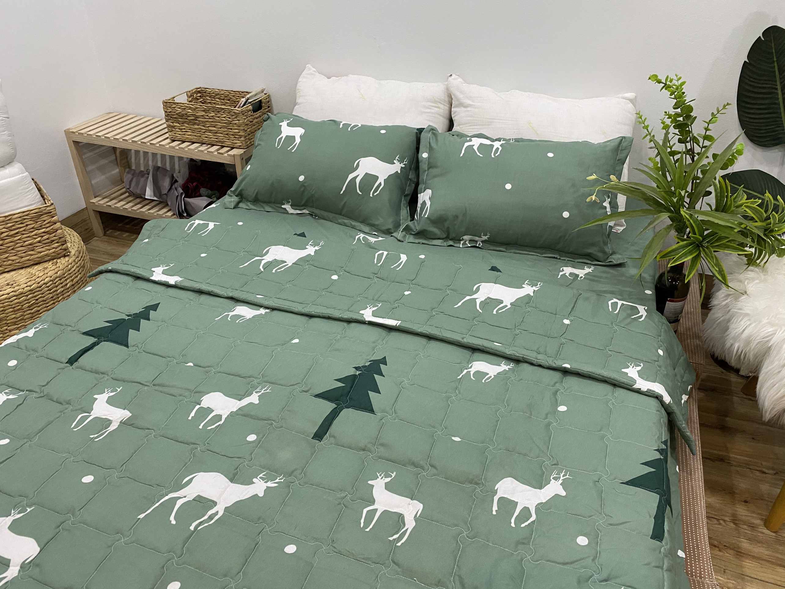 Set Ga Gối Mẫu Hươu Thông CHM14