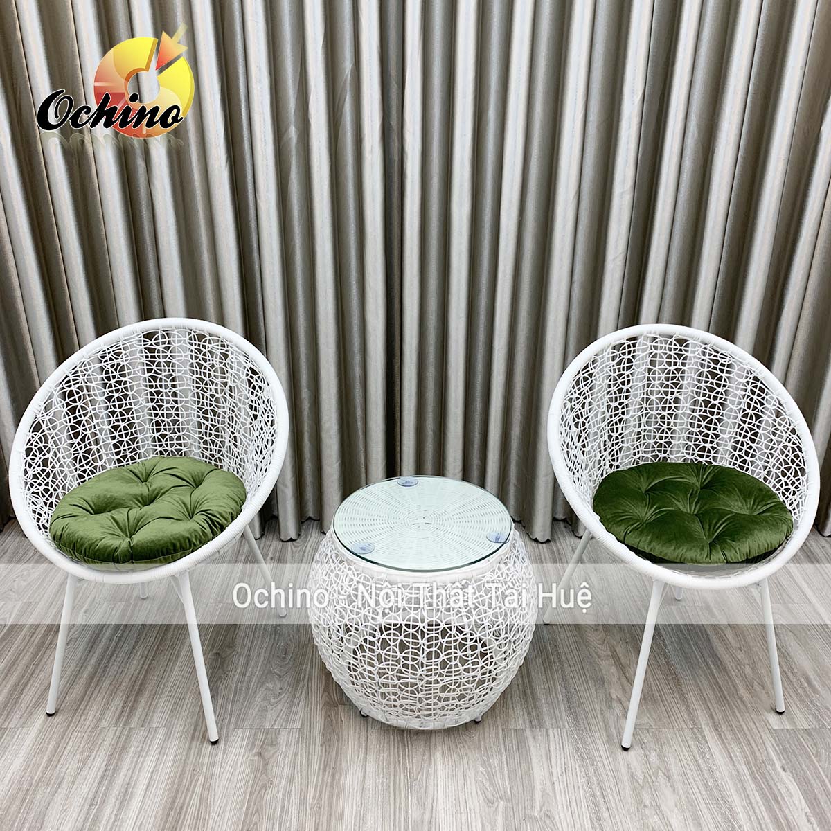 ( FREE SHIP ) Bộ bàn ghế ban công Ngoài trời nhựa giả mây cao cấp mẫu Rối cách điểu (có sẵn)