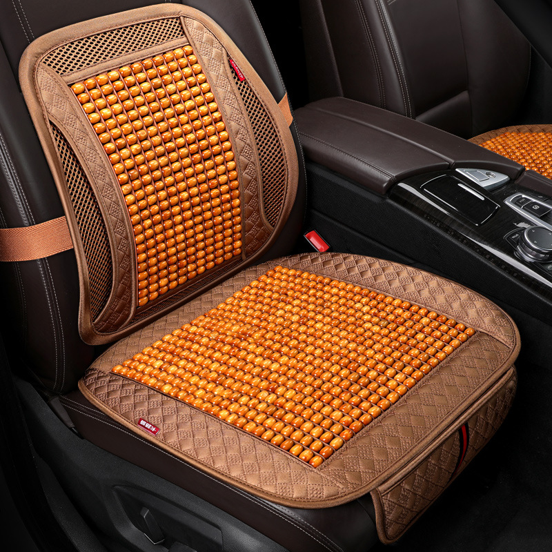 High quality massage wood grain car seat back and chair covers fixed hook for all car model