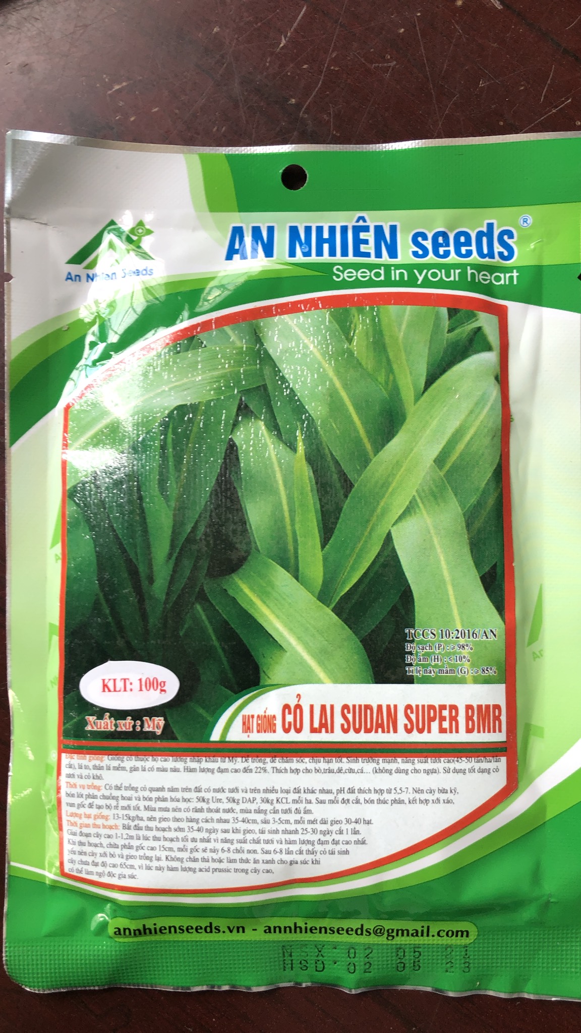 Hạt giống cỏ sudan super bmr, cỏ voi, cỏ chăn nuôi, gói 100g