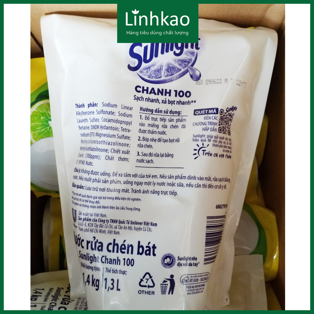 NƯỚC RỬA CHÉN SUNLIGHT VÀNG / XANH / TRẮNG