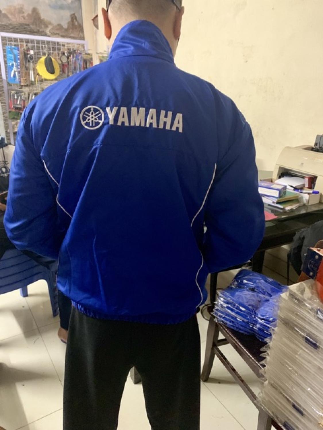 Áo gió Yamaha 2 mặt xanh đen cao cấp