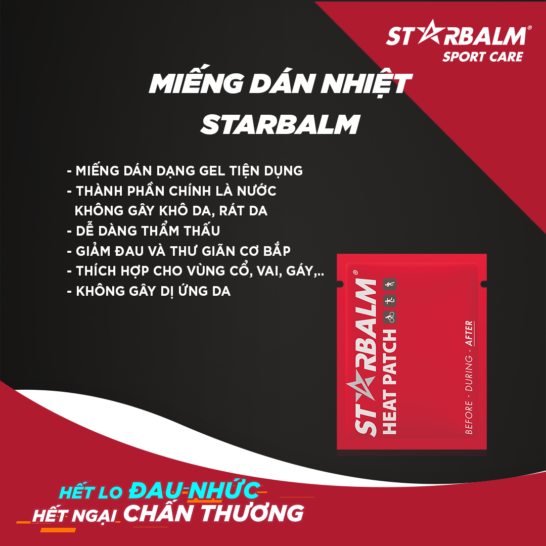 (QuàTặng) Miếng Dán Làm Ấm Cơ Starbalm ( 4 miếng/hộp)