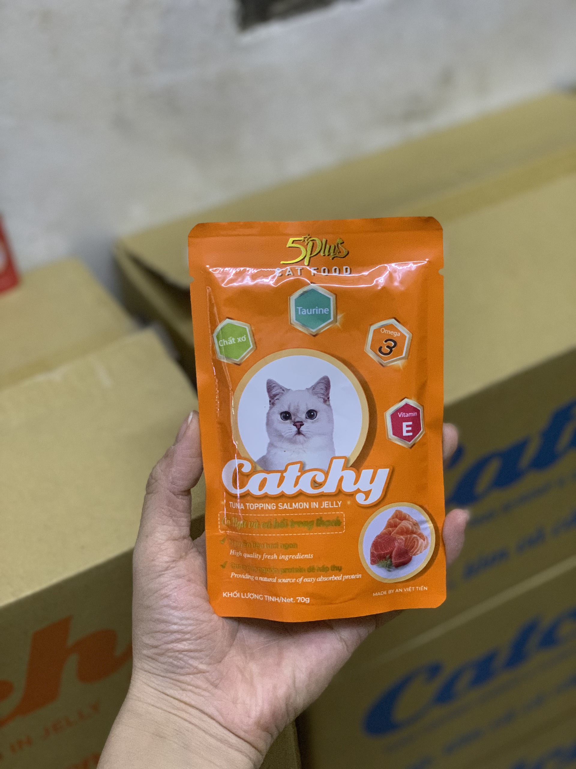 Pate Cho Mèo 5plus Catchy 70g, Pate Mèo Catchy 70g