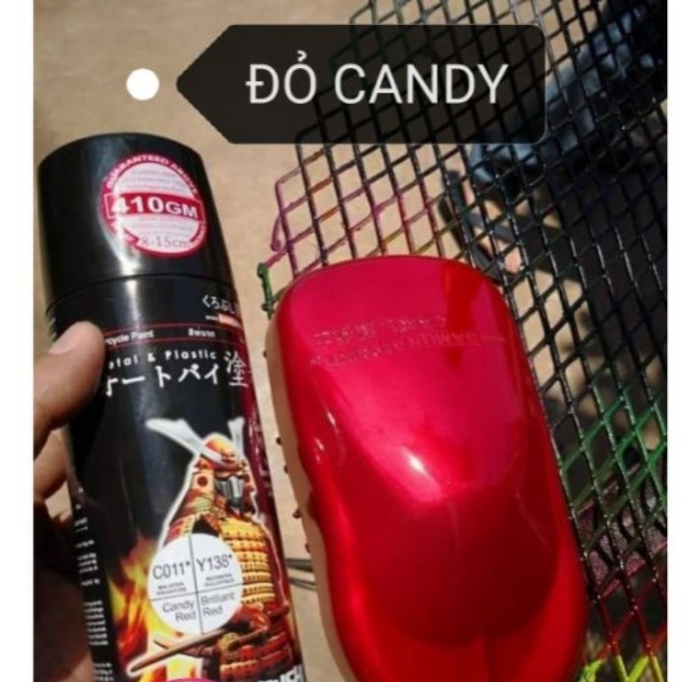 sơn samurai màu đỏ candy