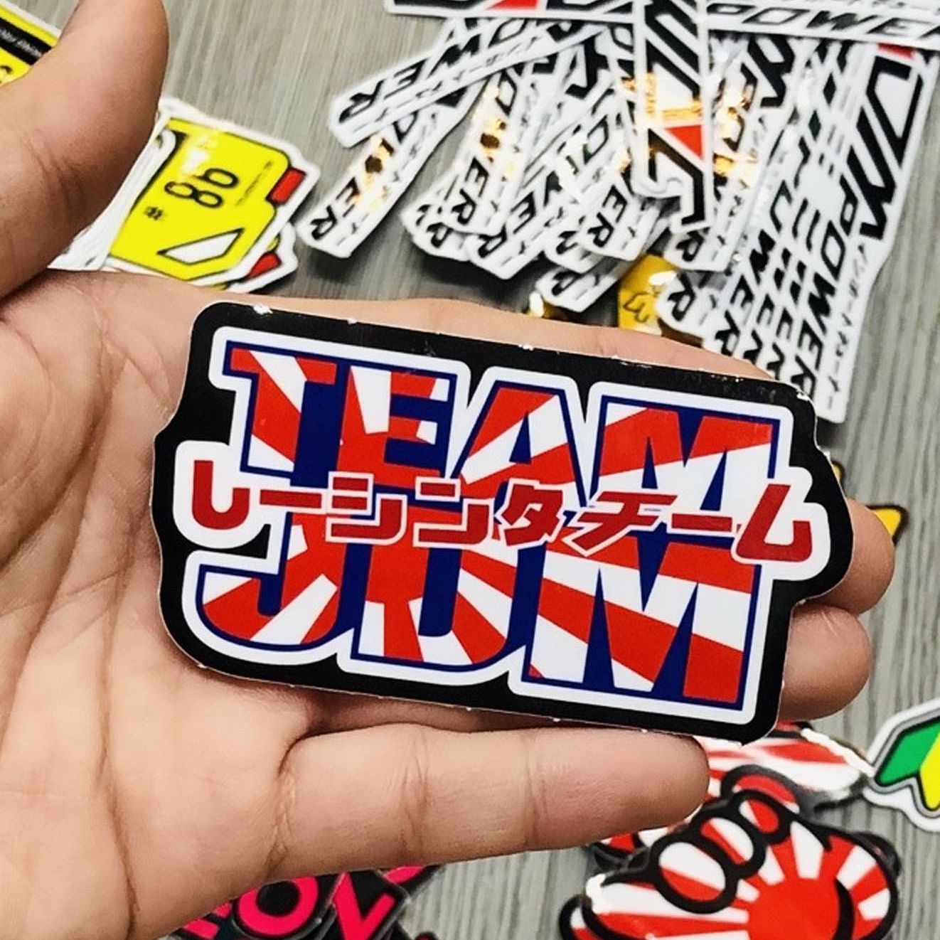 Tem logo sticker jdm dán trang trí xe