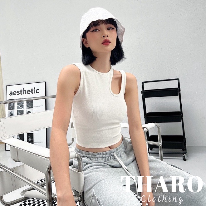 Áo Croptop Ba Lỗ Giọt Nước - Tharo Clothing - [AO58]