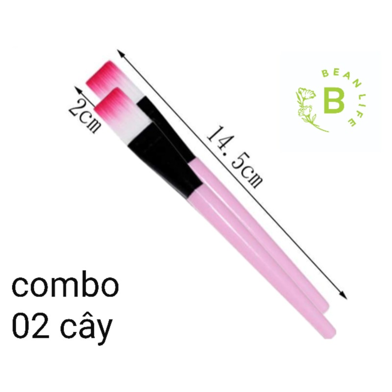 cọ quét mặt nạ trang điểm 2 cây
