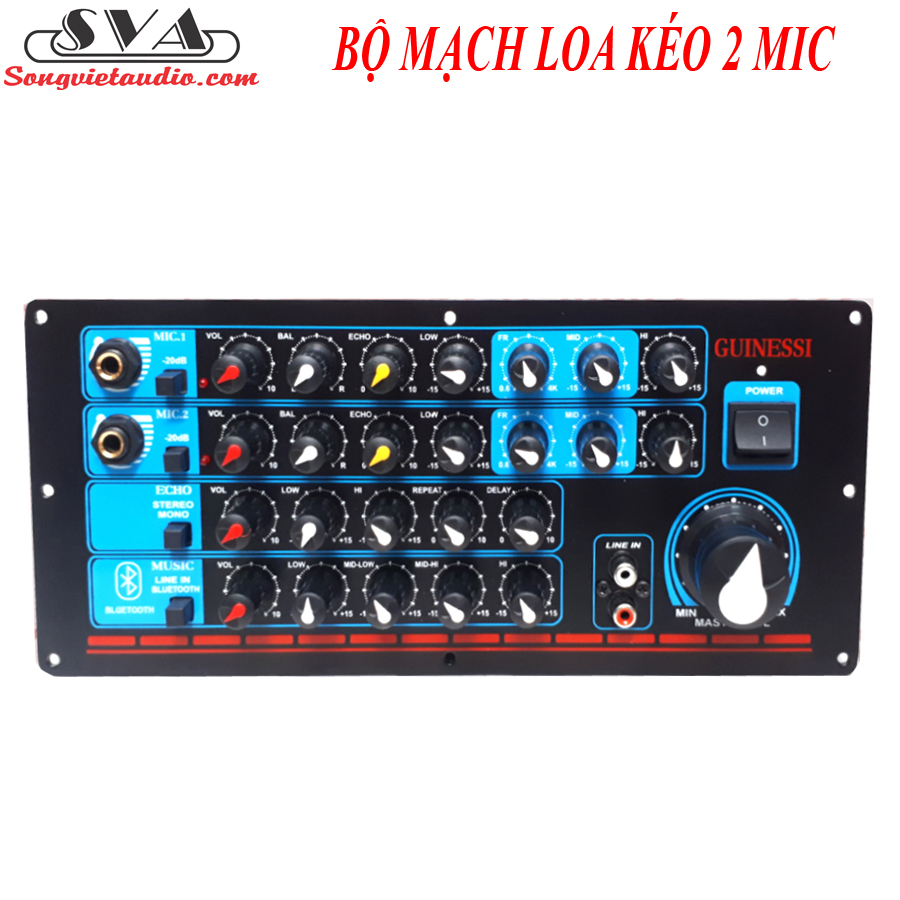 BỘ MẠCH LOA KÉO PRE MIC 7 VOLUME - TẶNG MẶT