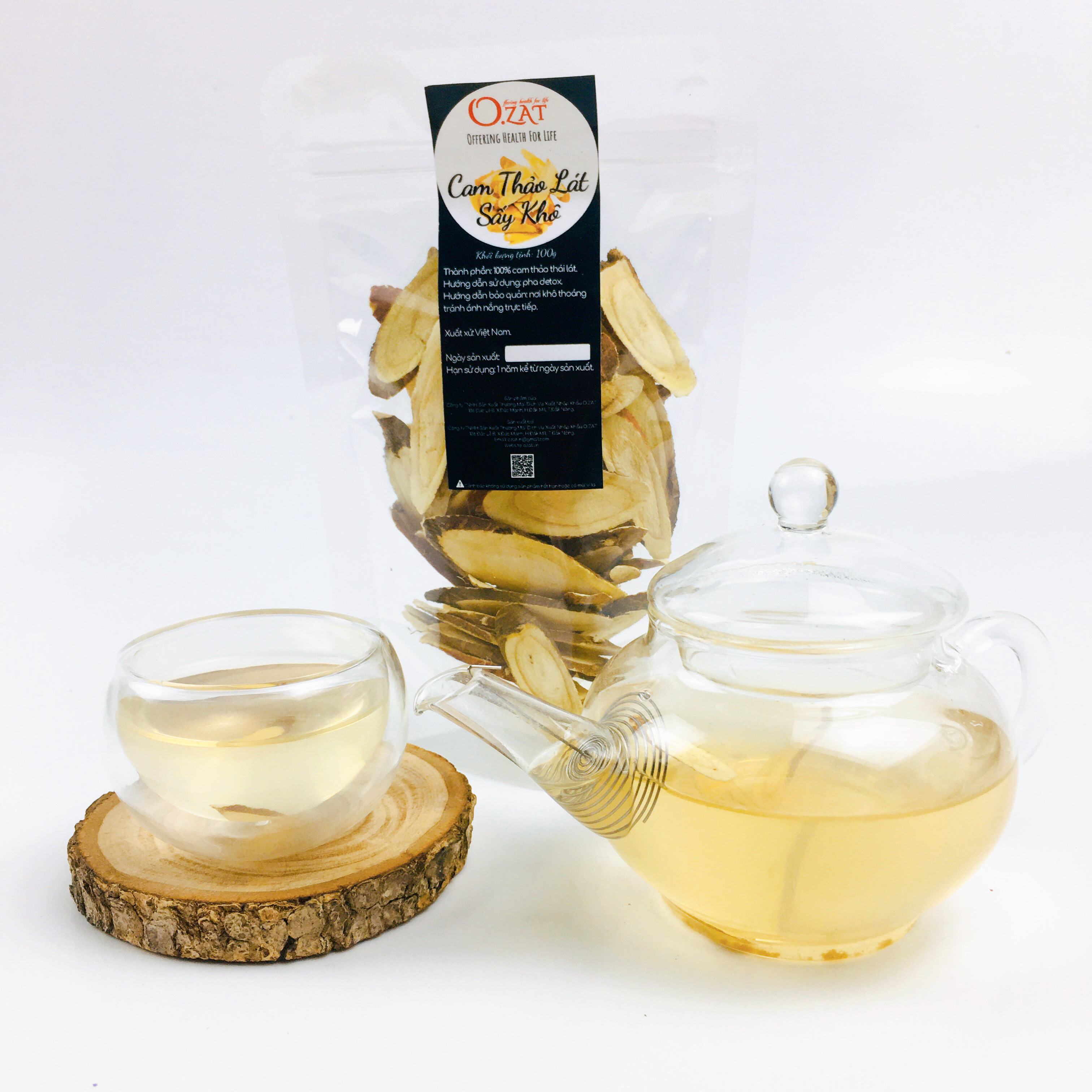 Cam thảo thái lát sấy khô O.ZAT 100g