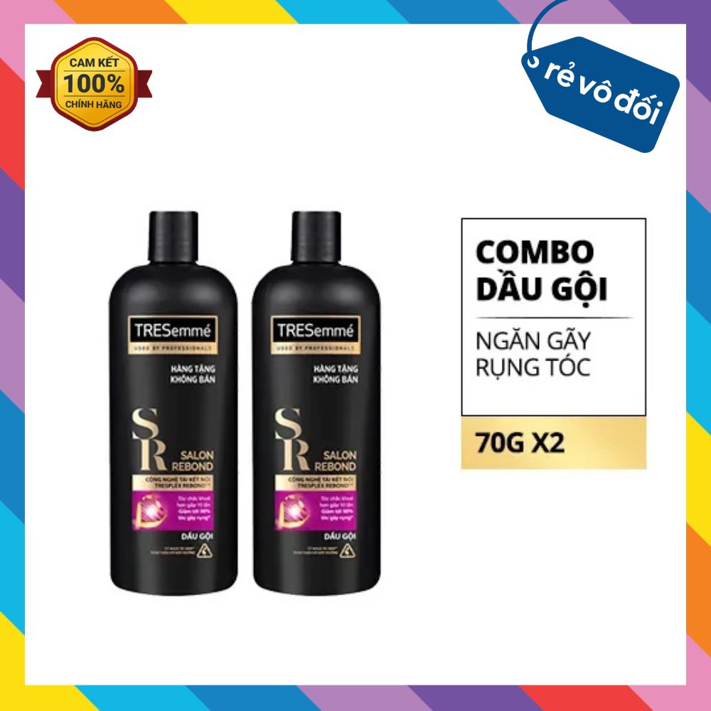 Combo Dầu Gội, Xả & Kem Ủ TRESemme Giúp Tóc Chắc Khỏe Giảm Gãy Rụng Suôn Mềm Chuẩn Salon (Size Mini)