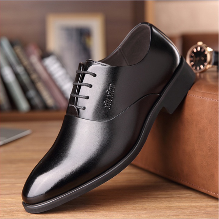 Giày Tây Nam Da Bò Cao Cấp Tăng Chiều Cao 6CM
