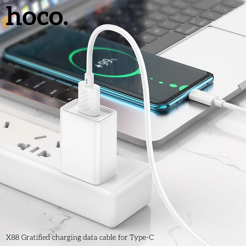 HoCo 1m 2m super fast 3a type C charging cable-original Android USB to type C charging cable