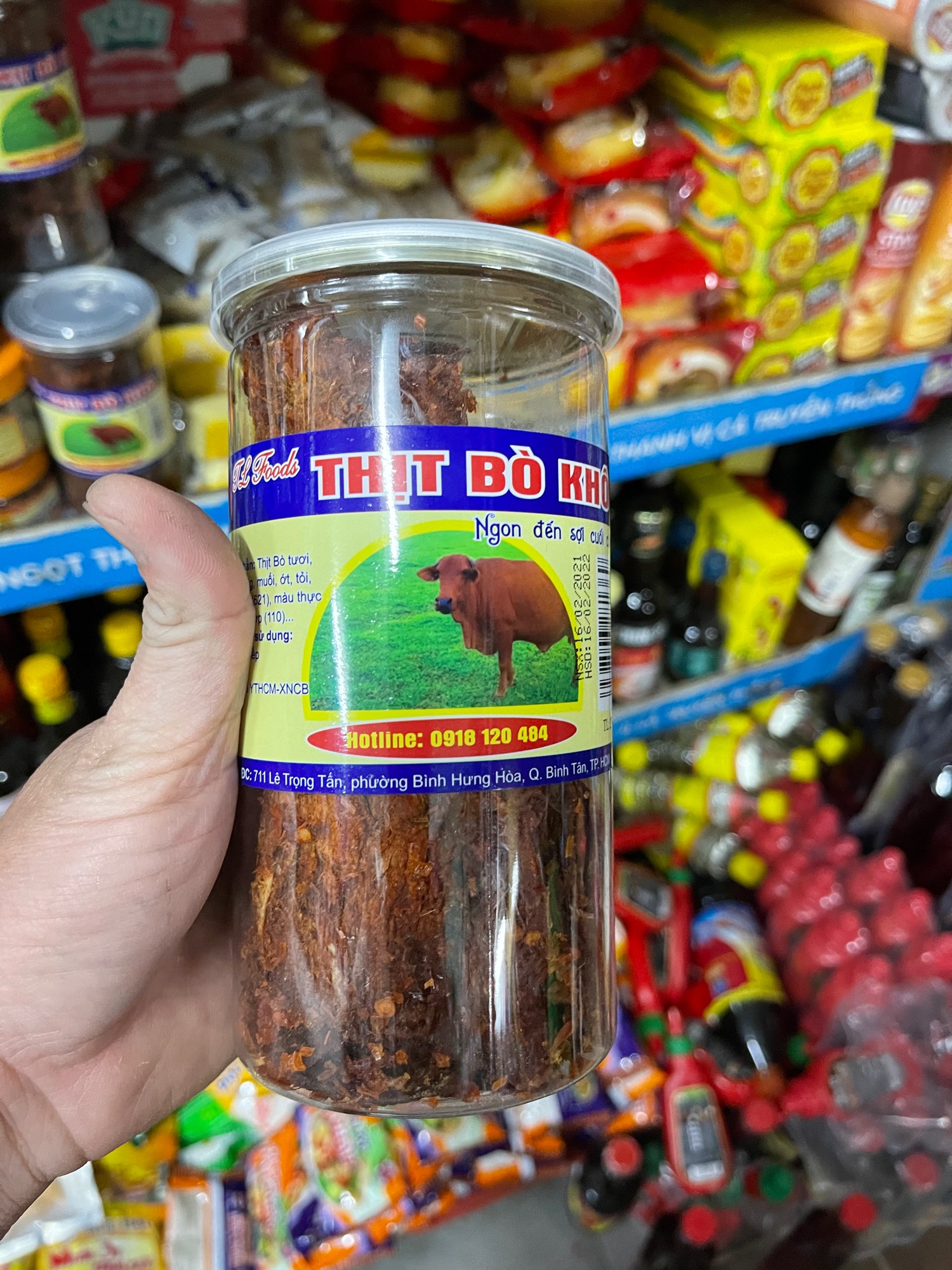 Thịt bò khô miếng hộp 250g