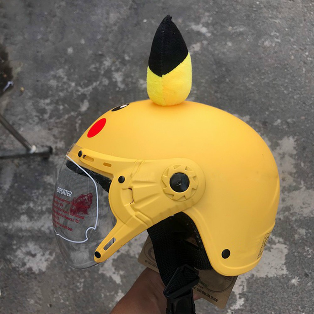 Mũ bảo hiểm Pikachu có kính che mặt, dễ thương, đáng yêu cho bé – Ngọc Ken Shop