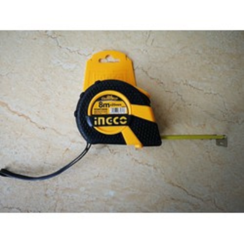 8mx25mm Thước cuộn thép nền vàng INGCO HSMT0808
