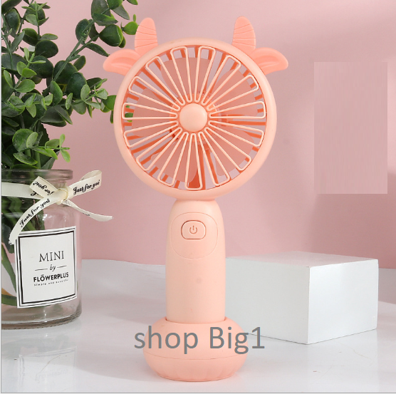 Quạt mini cầm tay tai thú có đèn Led