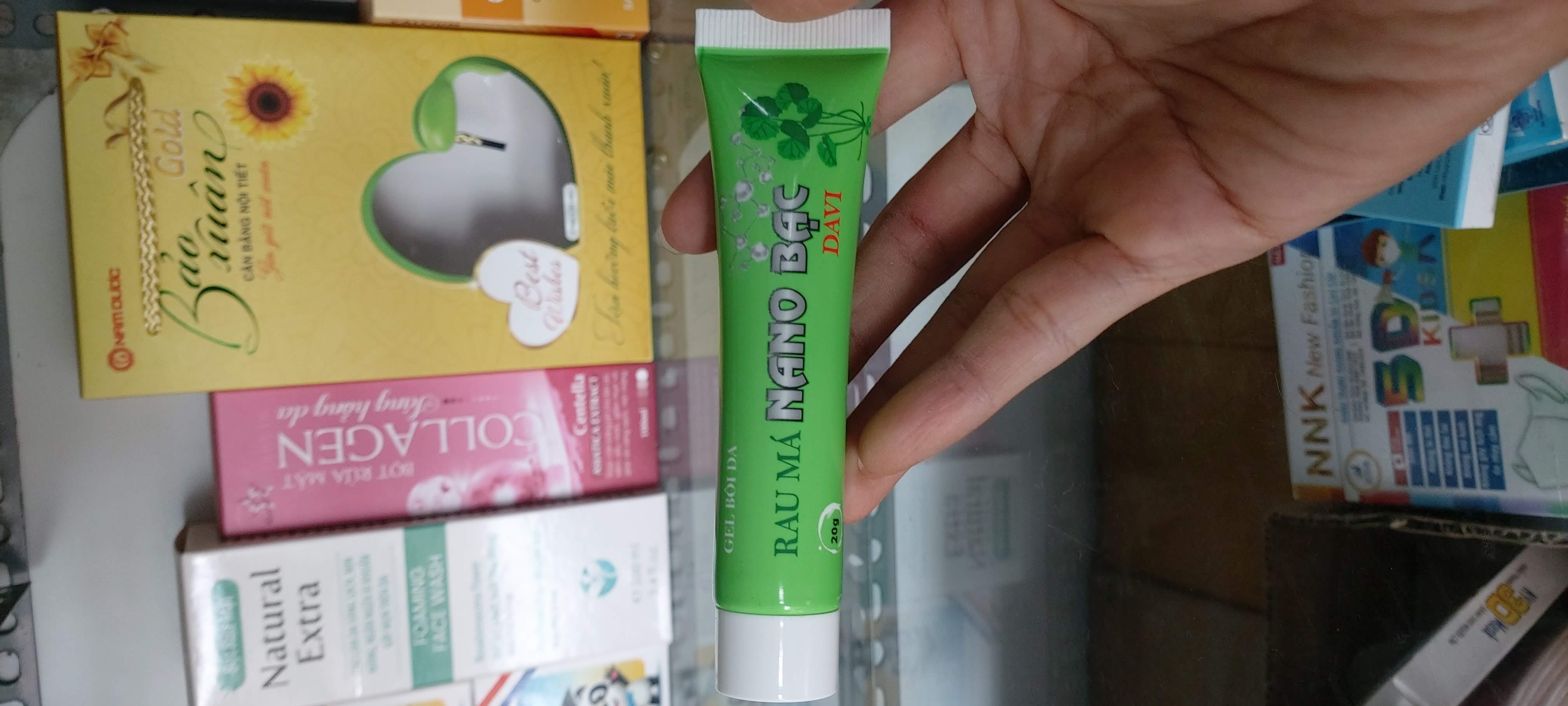 Gel bôi da Rau Má Nano Bạc Davi, 20g