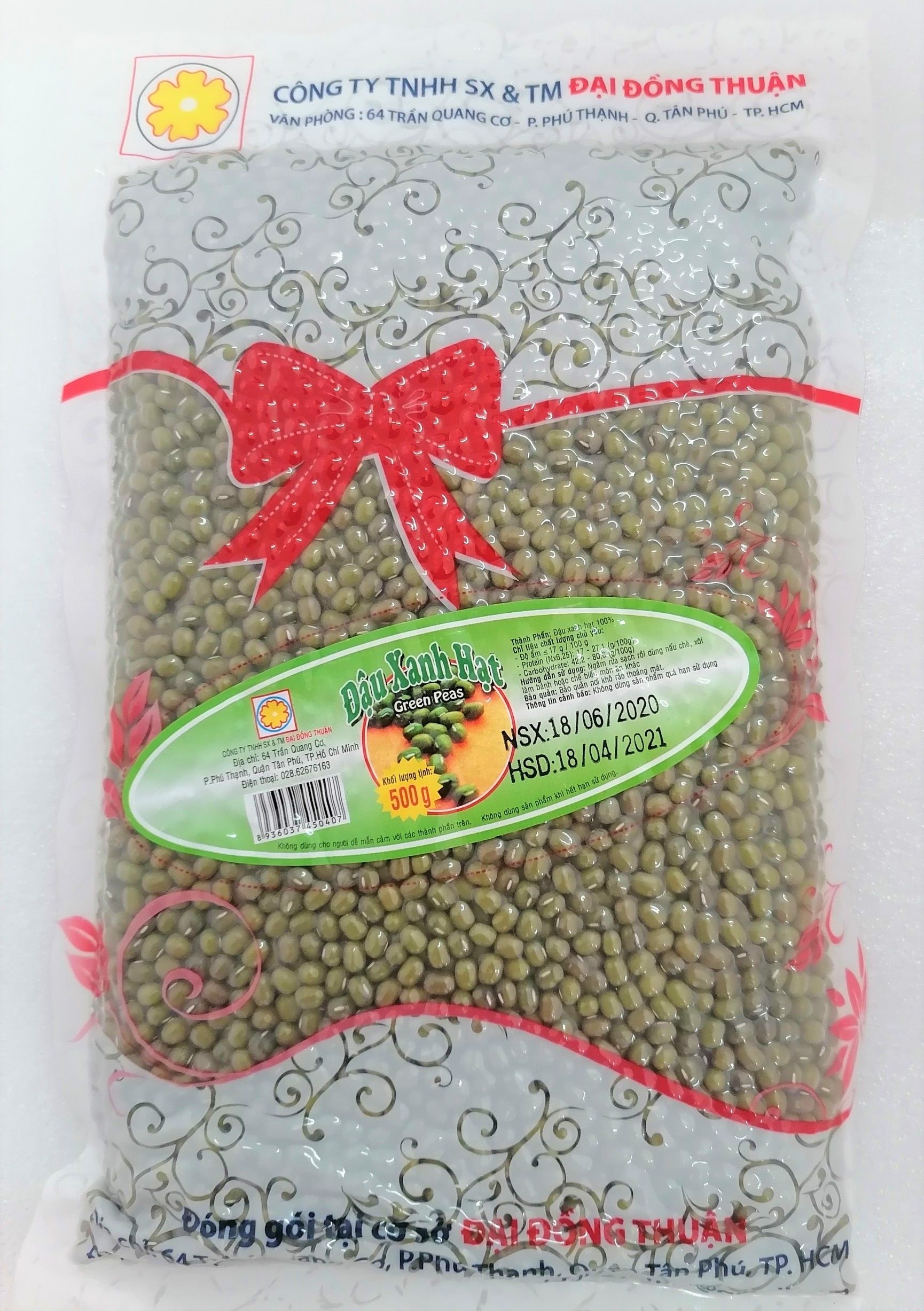 [Gói 500g] ĐẬU XANH HẠT [VN] ĐẠI ĐỒNG THUẬN Green Peas