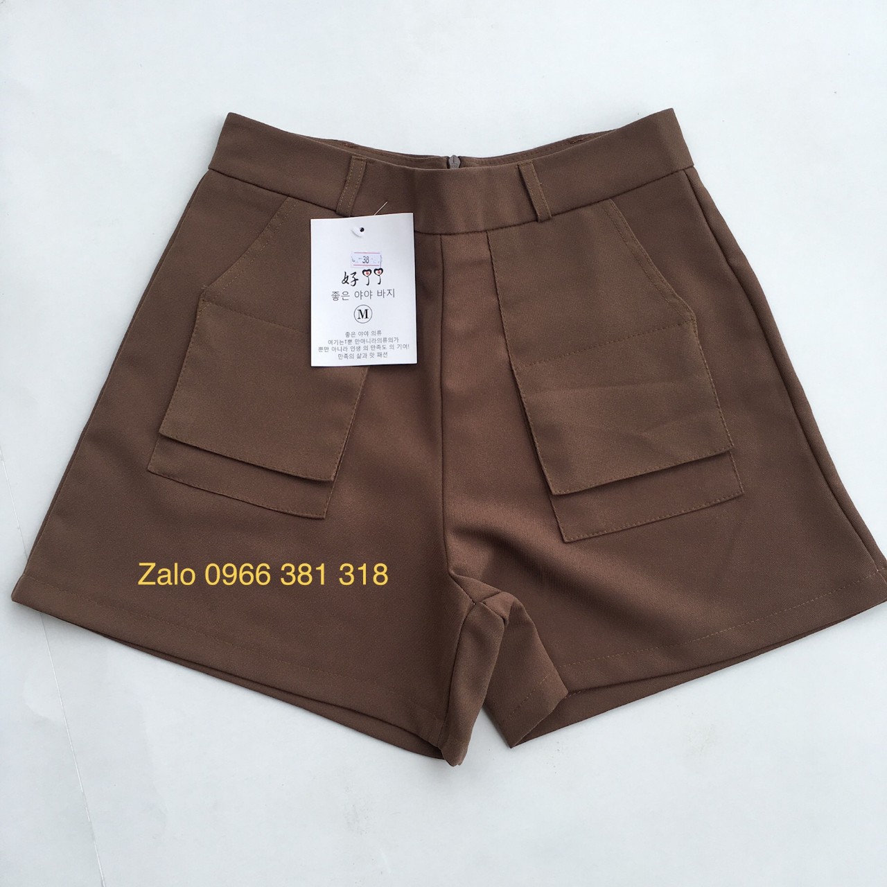 Quần short cạp cao khóa kéo sau mã 022 quần đùi nữ chất tuyết mưa cao cấp nhiều màu dễ phối đồ