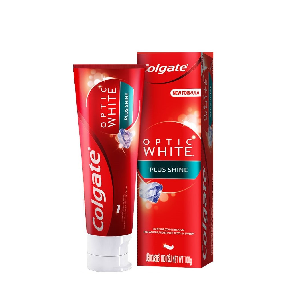 Kem Đánh Răng Colgate Optic White Plus Shine Làm Trắng Sáng Răng 100G