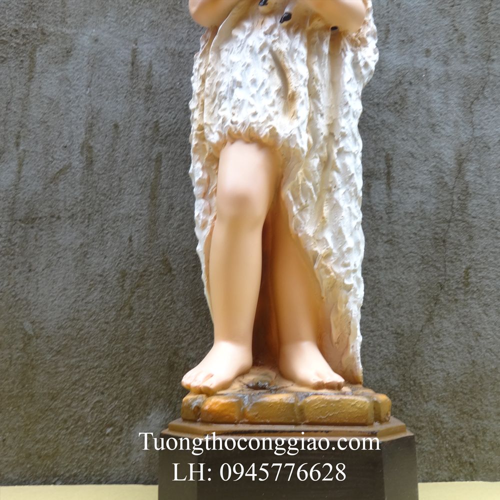Tượng Thánh Gioan Baotixita (Gioan Tẩy Giả, Gioan Tiền Hô) 50cm composite