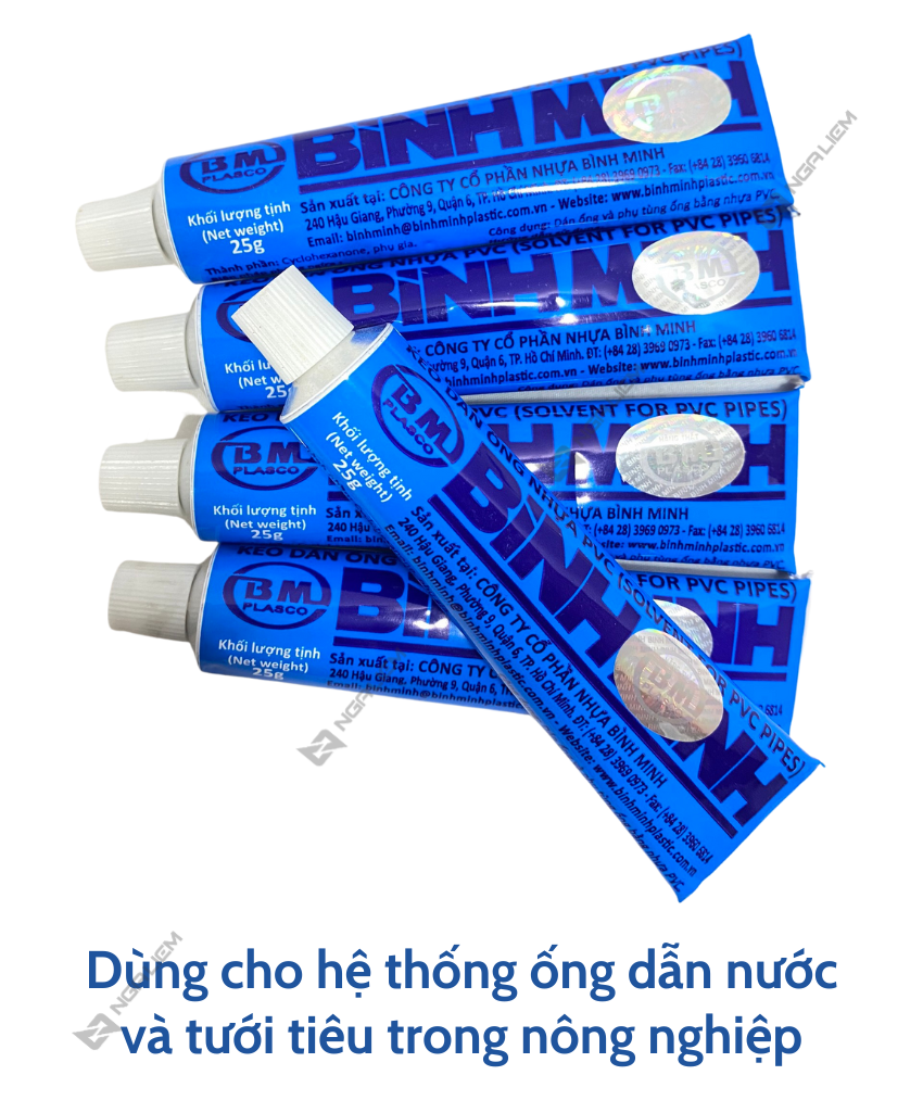 Keo Dán Ống Nhựa PVC BÌNH MINH (25gr, 50gr,100gr)