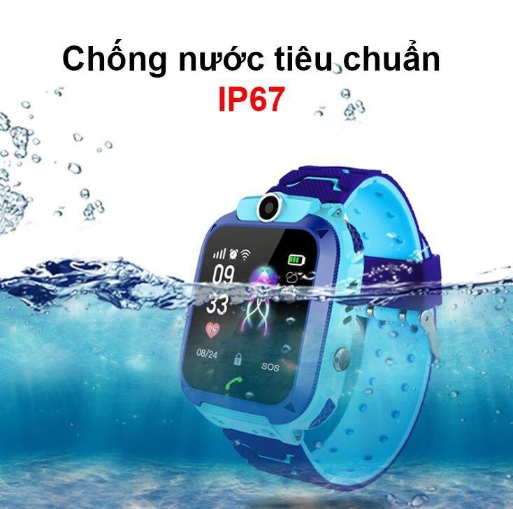 Đồng Hồ Định Vị Trẻ Em - Đồng Hồ Thông Minh Chống Nước IP67 - Camera Nghe Gọi 2 Chiều, Có Chức Năng Gọi Khẩn Cấp SOS - Màu Xanh, Hồng