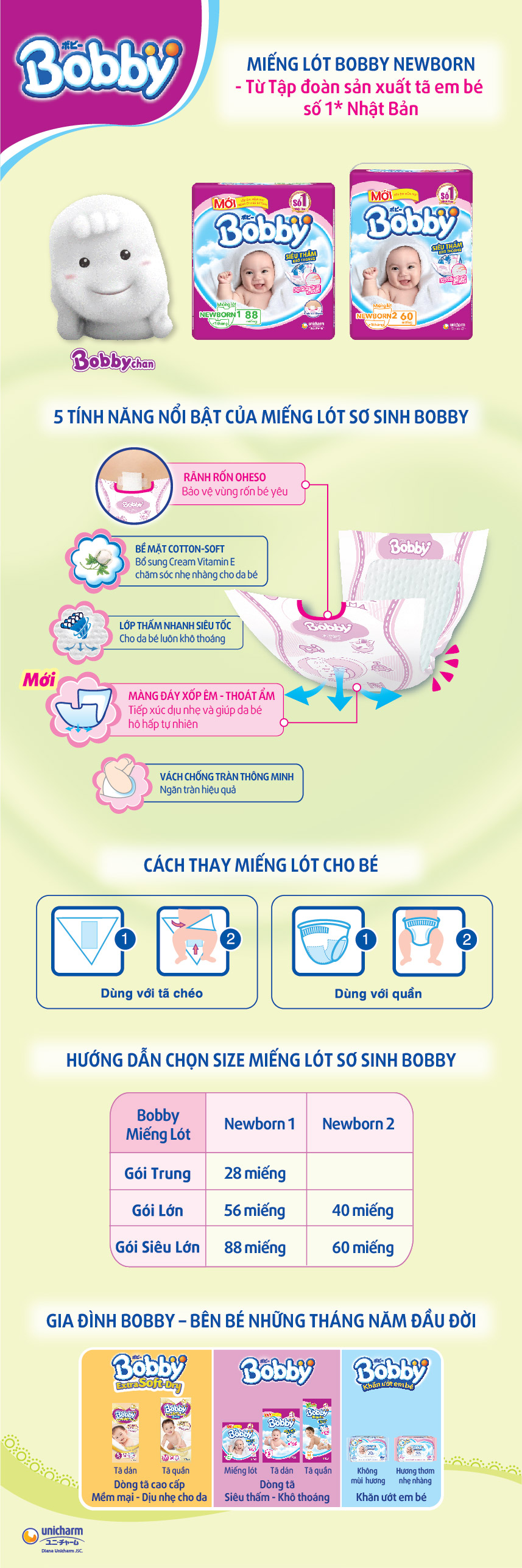 [Chính hãng] [Siêu Sale] MIẾNG LÓT BOBBY NEWBORN 2 40 MIẾNG >1 THÁNG .
