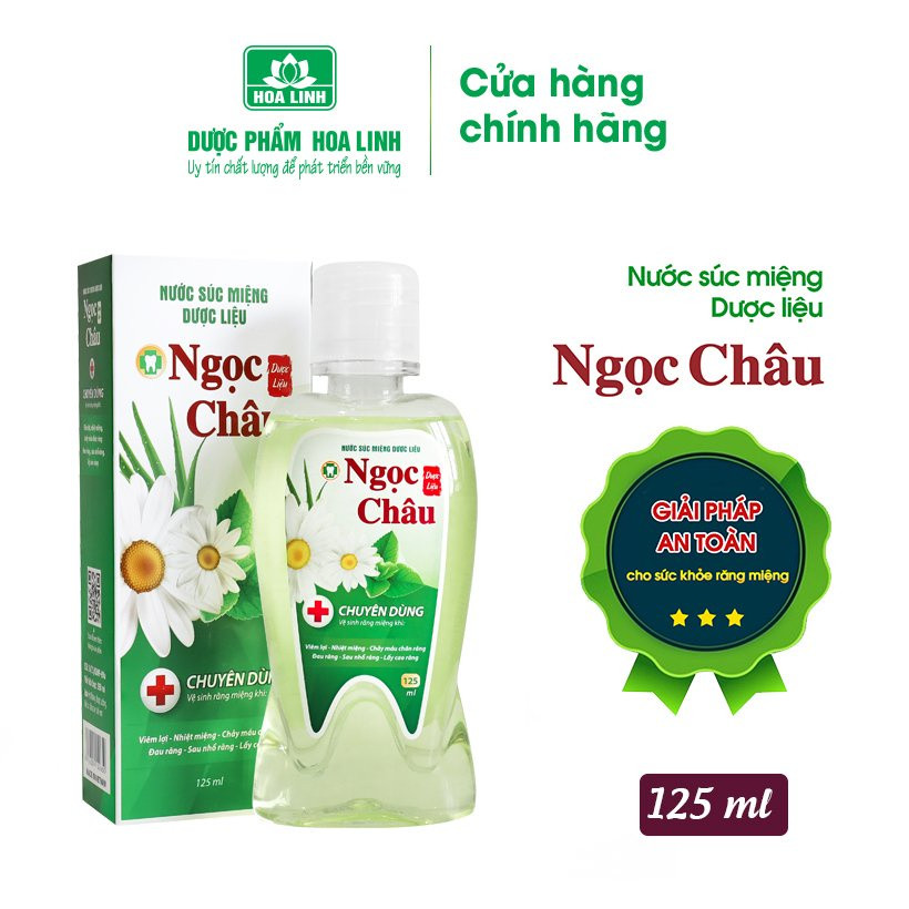 Nước Súc Miệng Dược Liệu Ngọc Châu 350ml mẫu mới