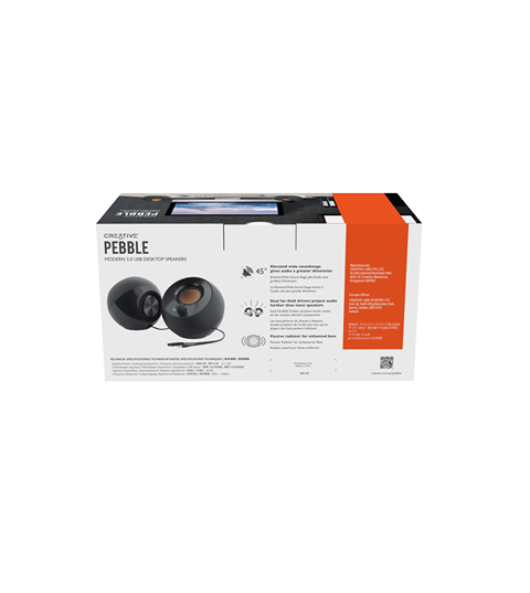 Loa vi tính Creative Pebble Black - Hàng Chính Hãng