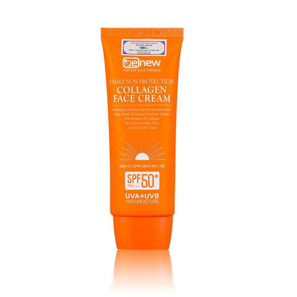 [HCM]Kem chống nắng dành cho da mặt Benew Daily Sun Protection Collagen Face Cream 70ml