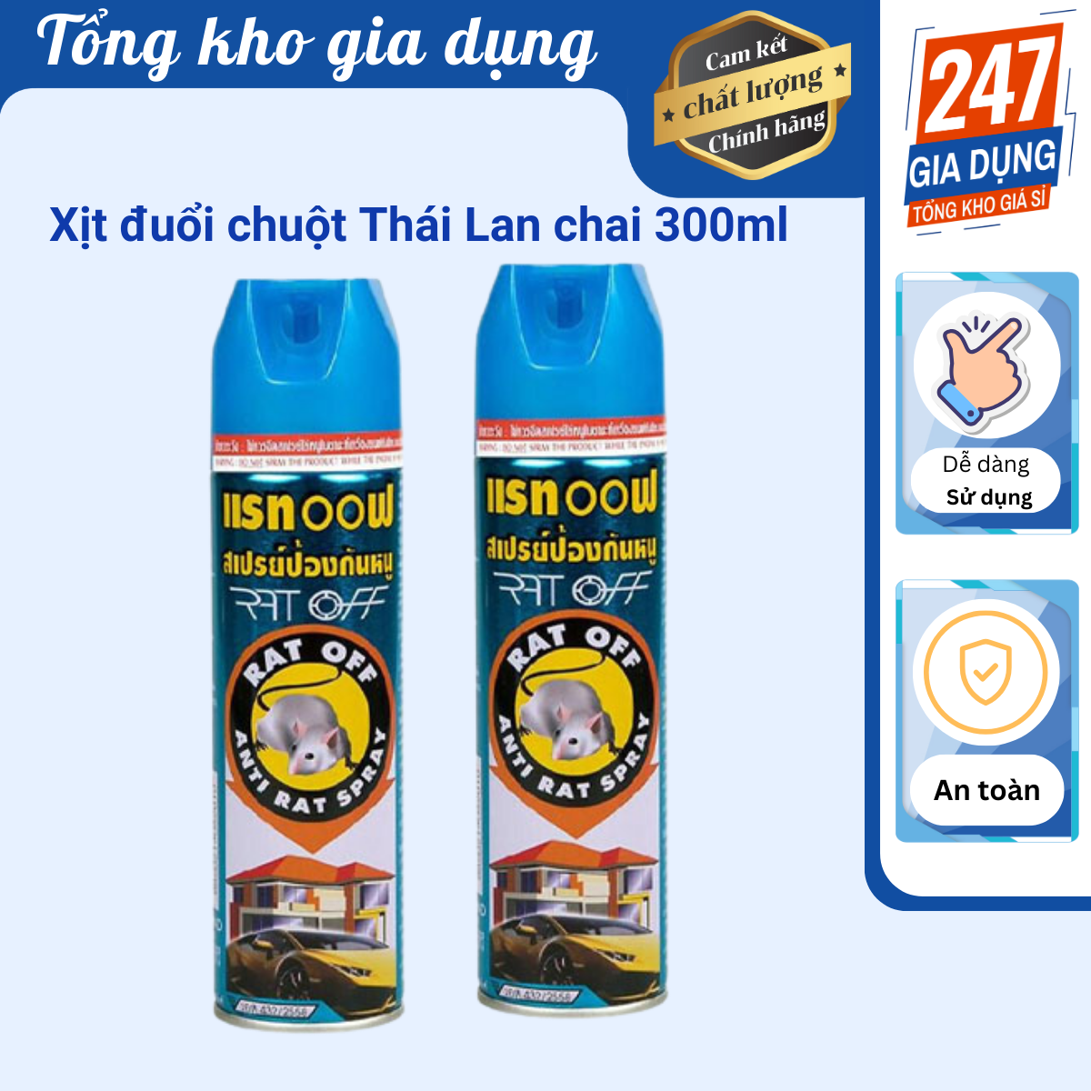 Xịt đuổi chuột Thái Lan chai 200ml