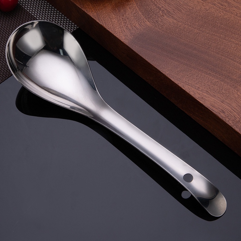 Môi, Muôi, Vá Múc Canh Inox, Cán Giả Gỗ
