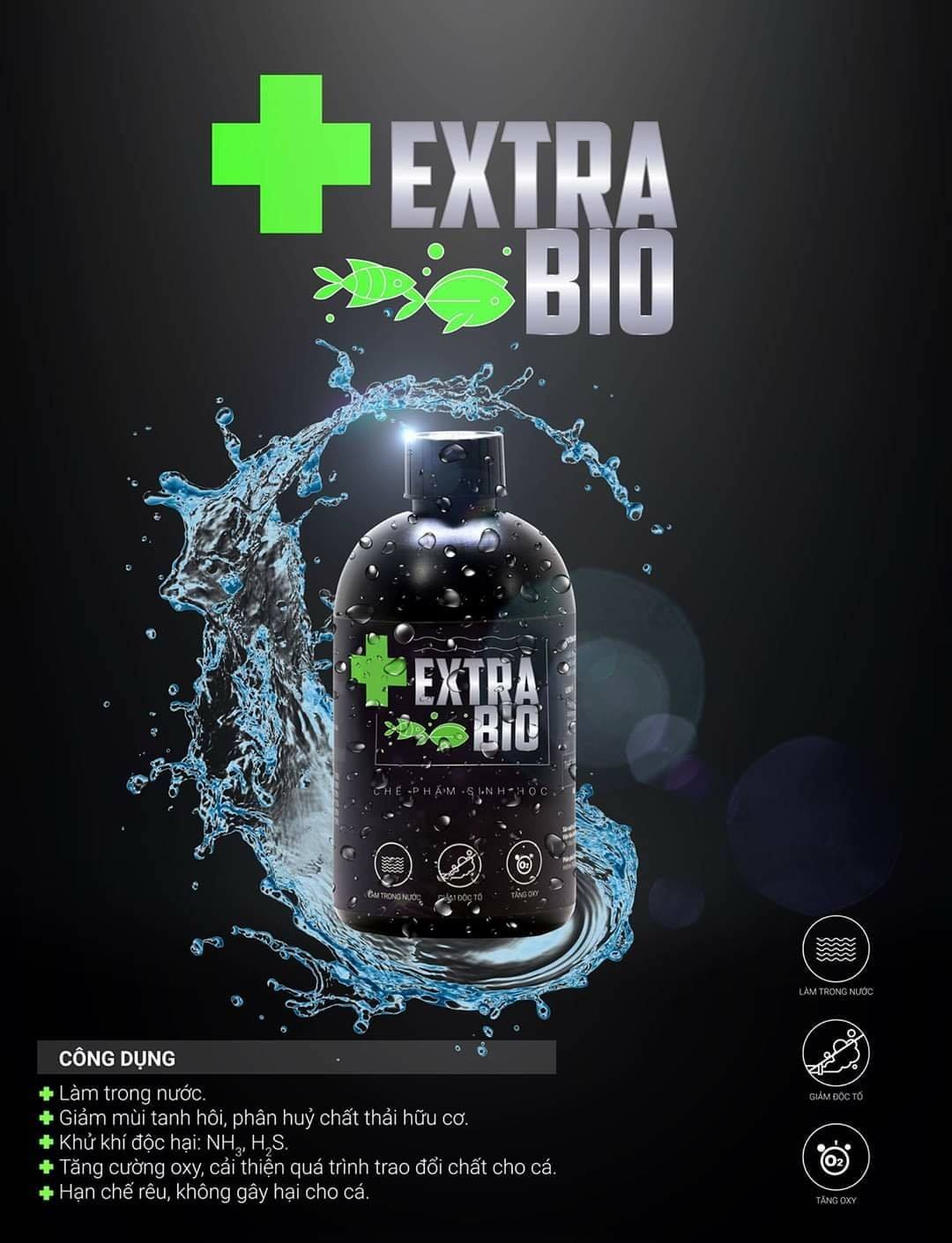 Extra bio làm trong nước , chế phẩm xử lý nước bể cá