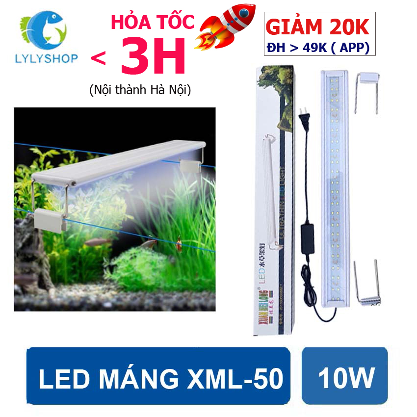 Fish tank lights 50cm xml-50 power 10W, for aquarium 50 - 60 cm, light white high-grade