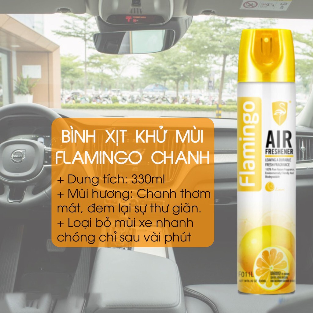 Nước Hoa Xịt Khử Mùi Hôi Ô Tô Flamingo F011 330ml - Hàng Chính Thức