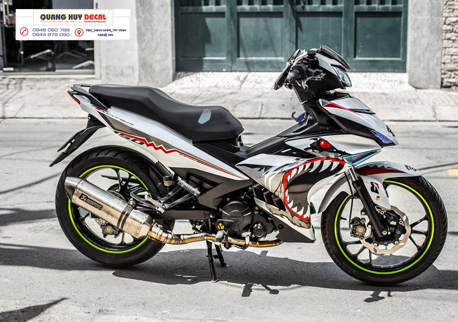 Tem trùm ex 150 cá mập trắng xám, tem exciter 150, team trùm exciter 150, tem xe exciter 150, team trùm ex 150, team xe exciter 150 cá mập trắng xám