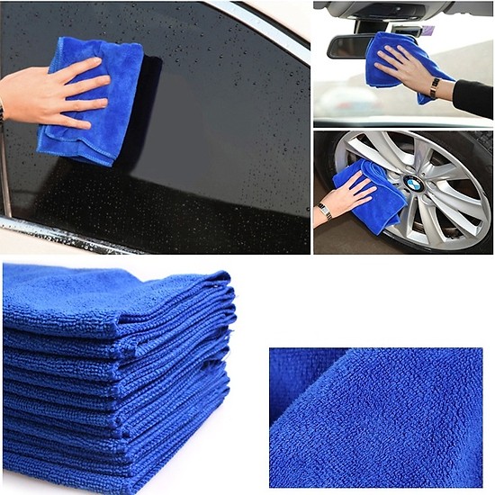 Combo 5 khăn lau xe ô tô, xe hơi siêu sạch