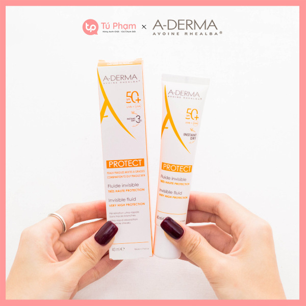 Kem Chống Nắng A-derma Protect Fluide Invisible SPF 50+ 40ml cao cấp