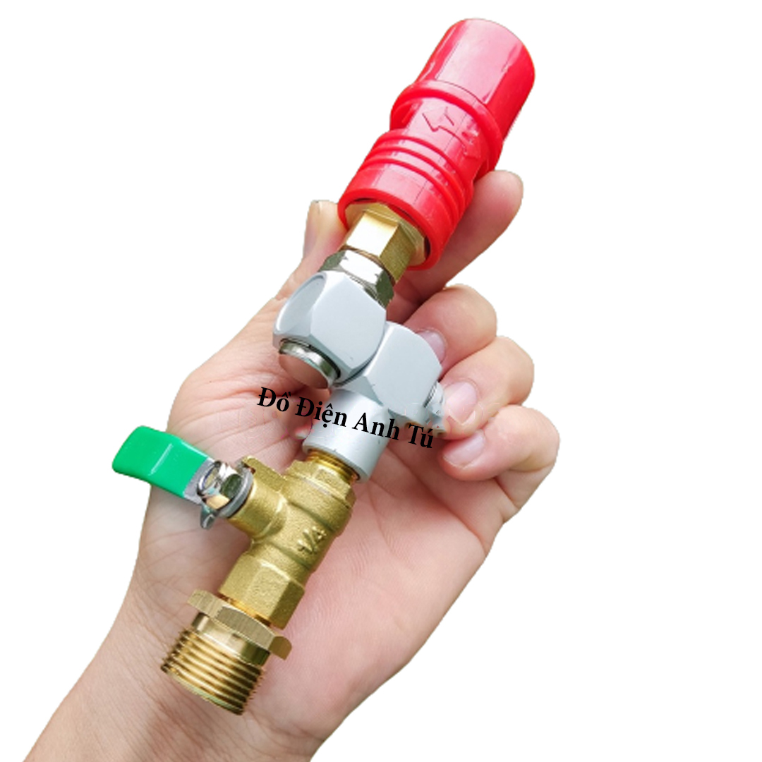 Đầu béc rửa máy lạnh điều hòa ren 22mm (đầu chỉnh được 360 độ)