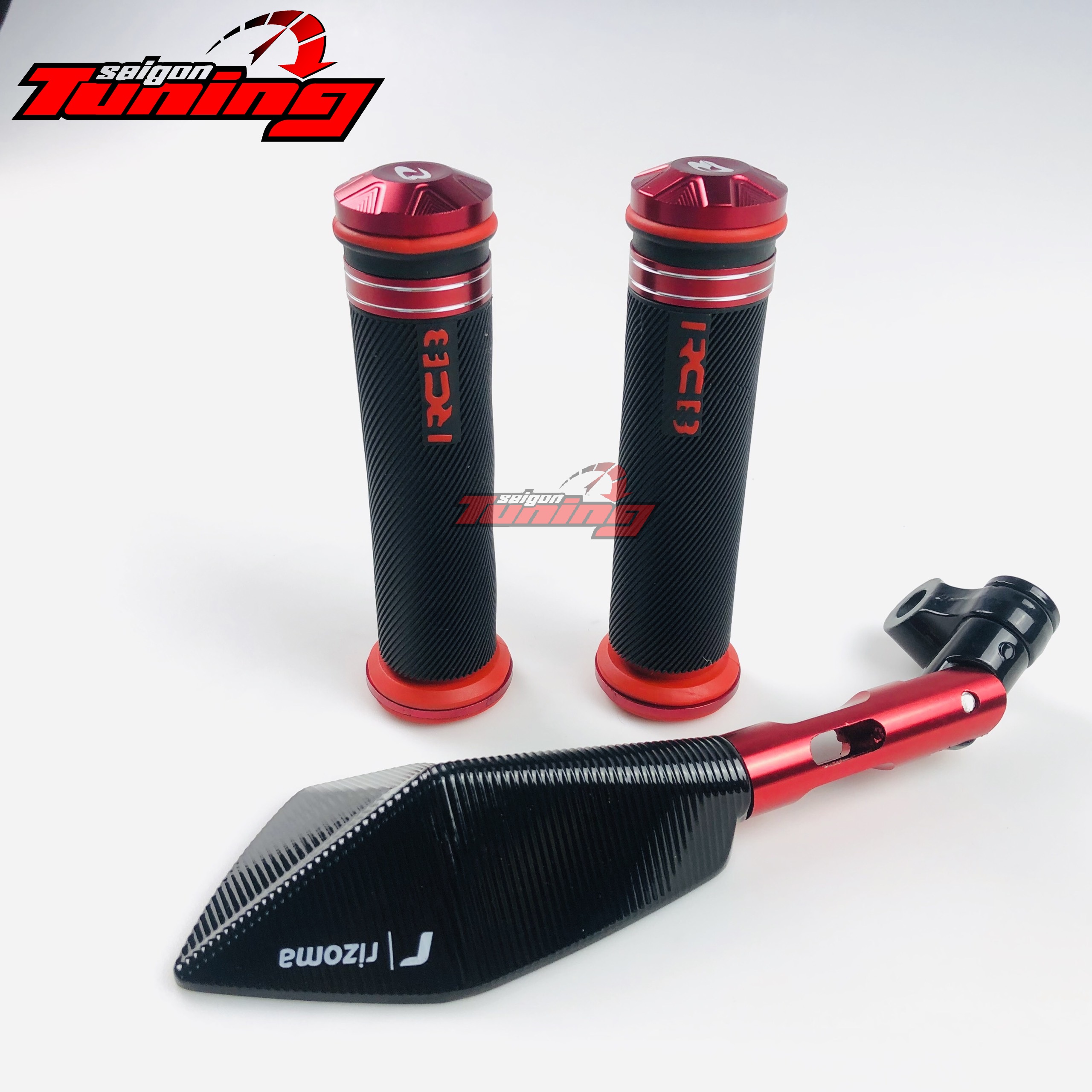 Combo 2: Bao tay RCB + gương - Màu Đỏ Red
