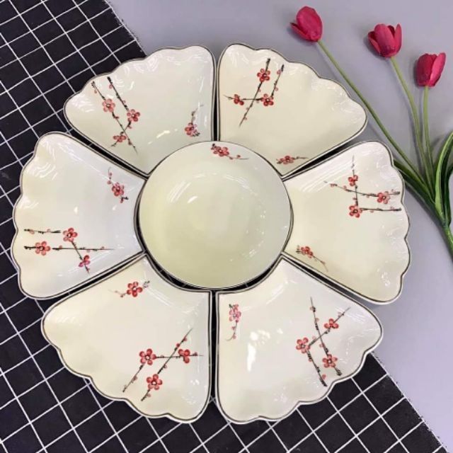 Bộ đĩa bát hoa mặt trời(6 mẫu)